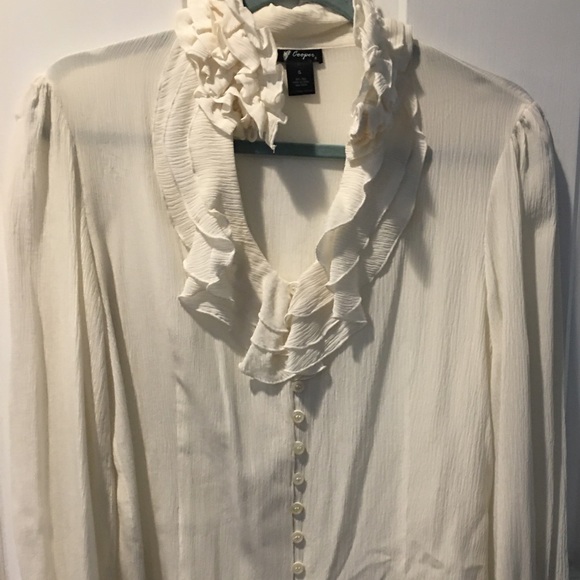 Ruffled Silk Blouse - Picture 2 of 4
